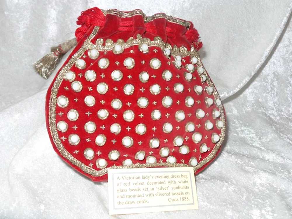 Antique Beaded Reticule - image 5