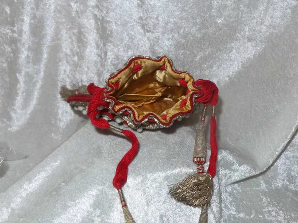 Antique Beaded Reticule - image 7