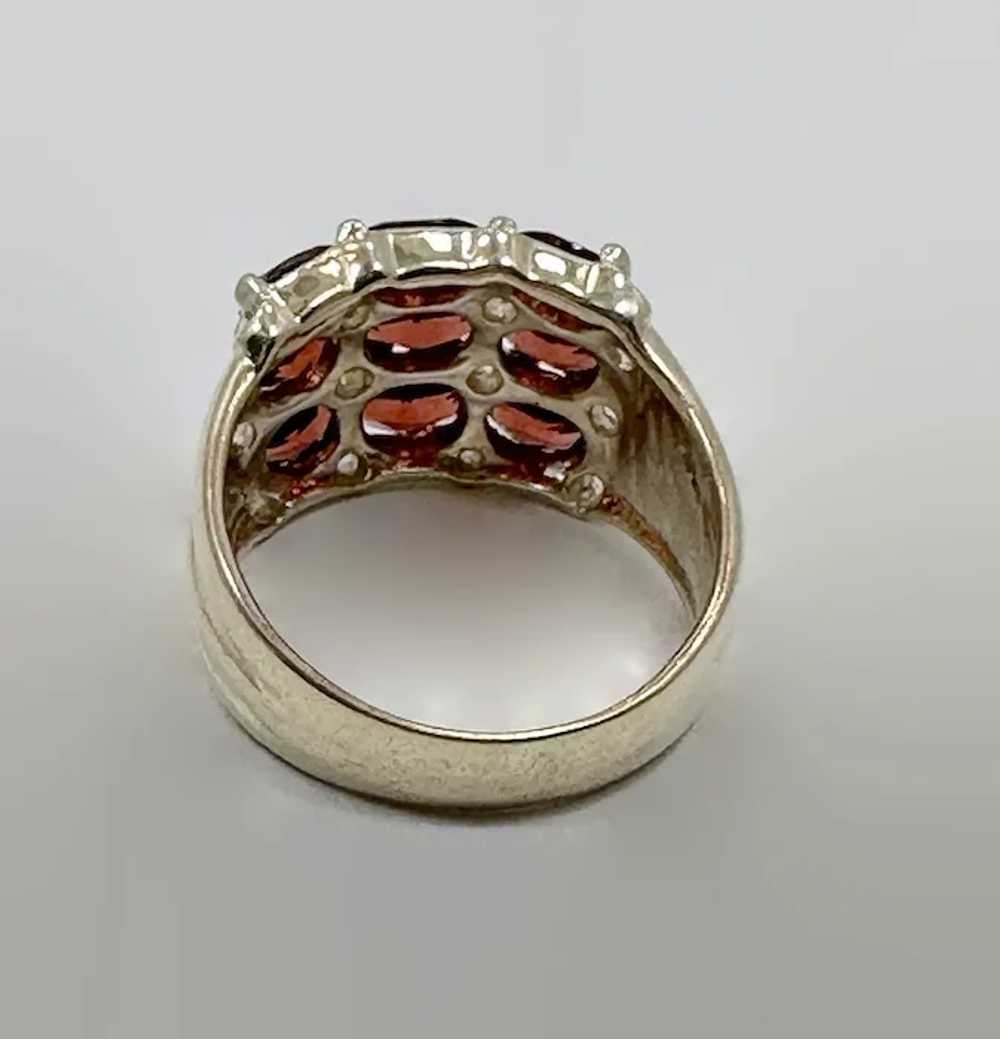 Garnet Ring, Red Ring, Ruby, Sterling Silver, Vin… - image 5