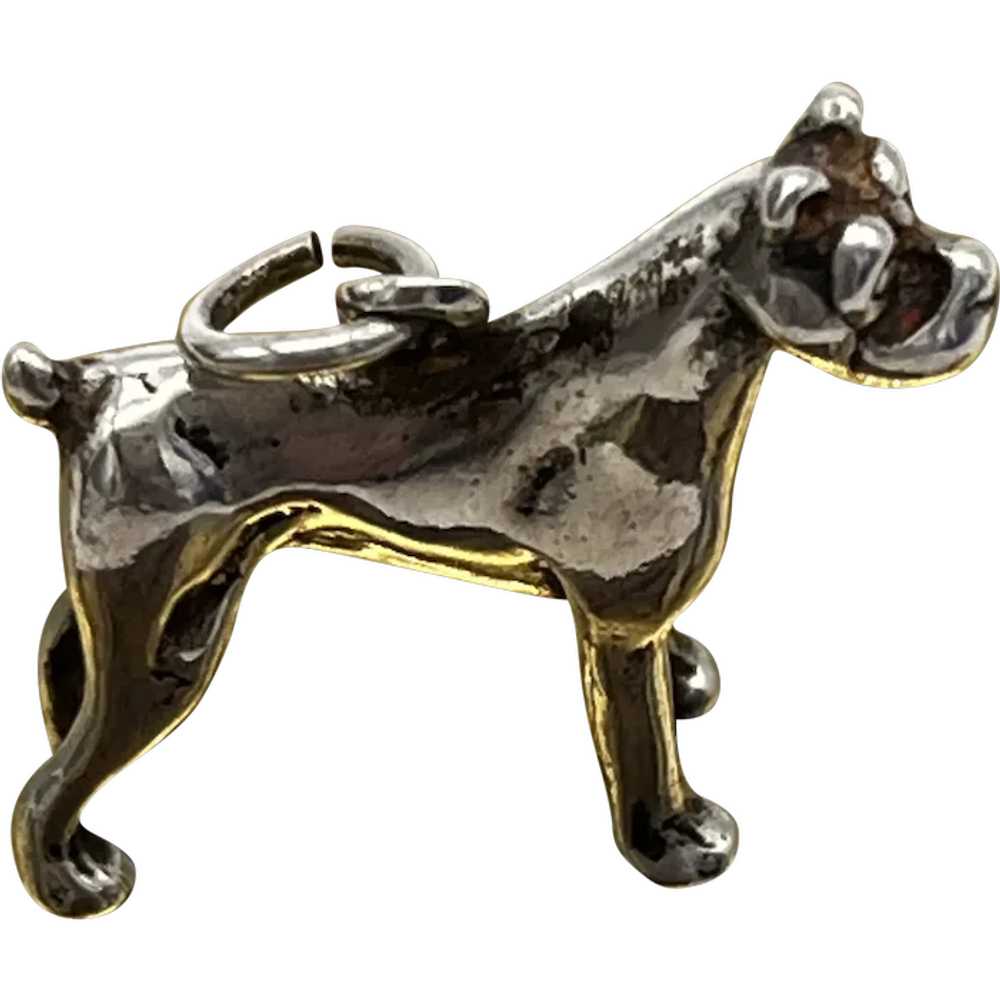 Sterling Silver Boxer Dog Charm weighs 6.9g - image 1