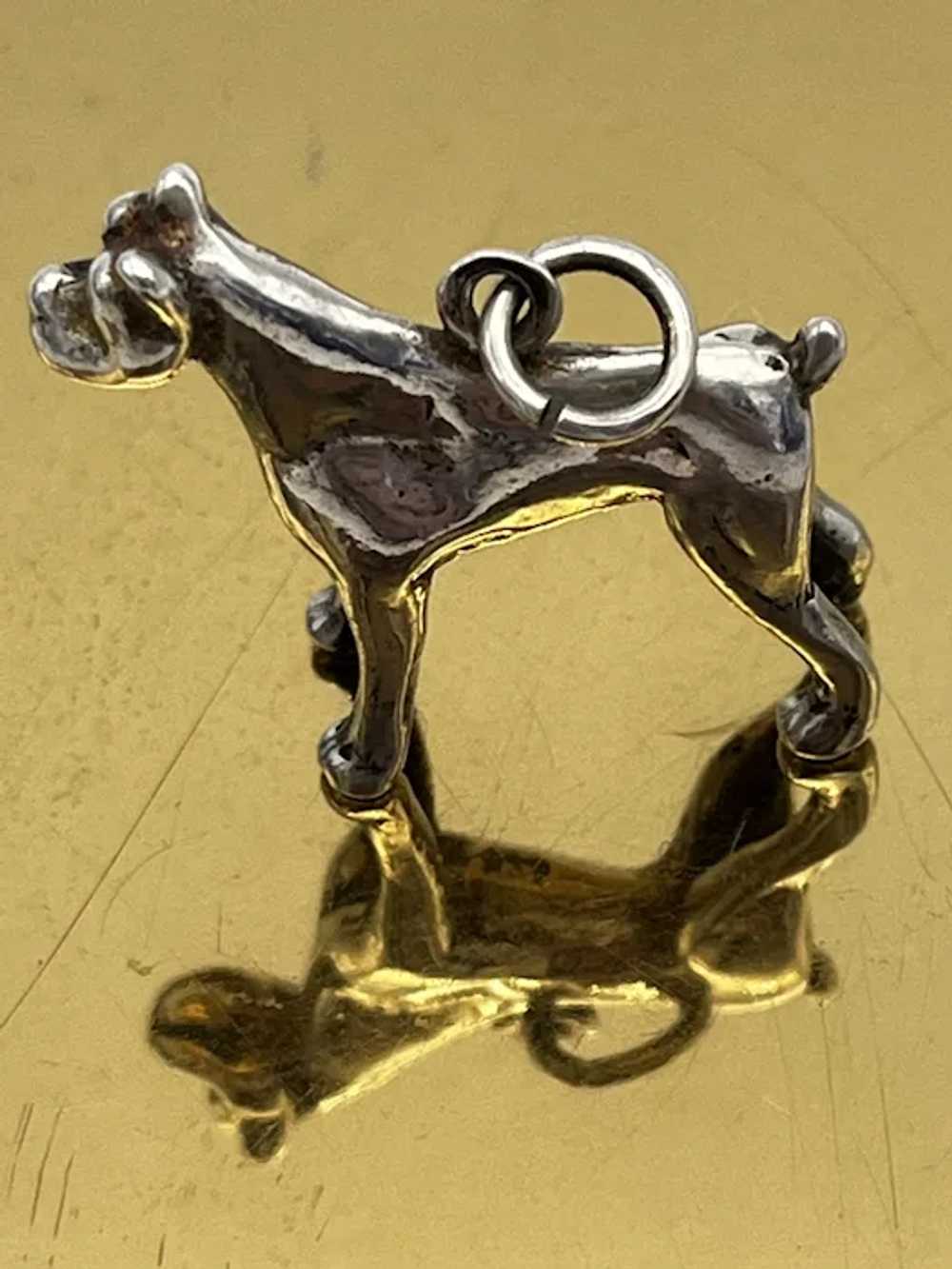 Sterling Silver Boxer Dog Charm weighs 6.9g - image 3