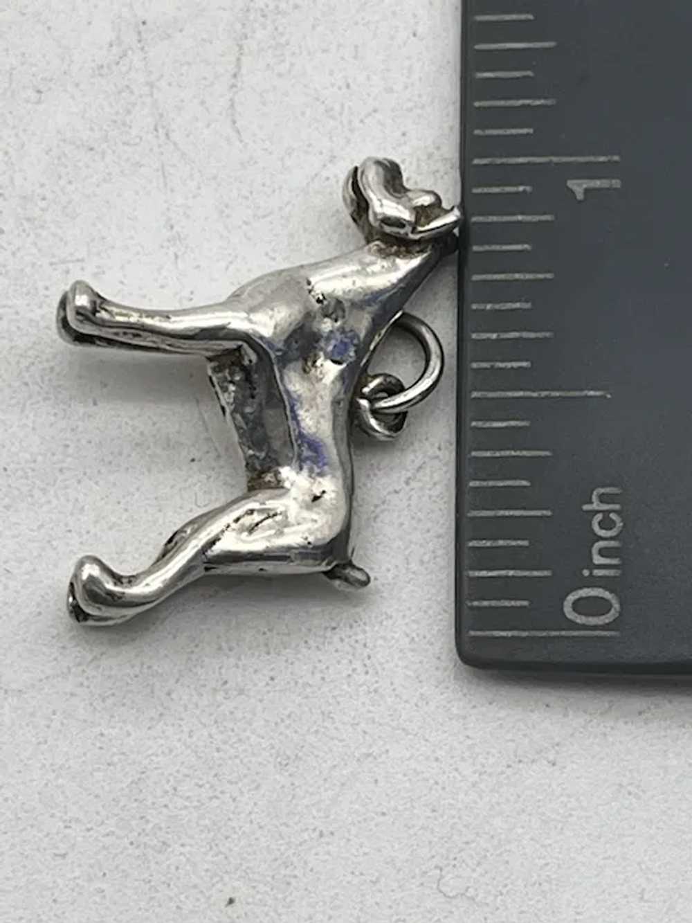 Sterling Silver Boxer Dog Charm weighs 6.9g - image 6