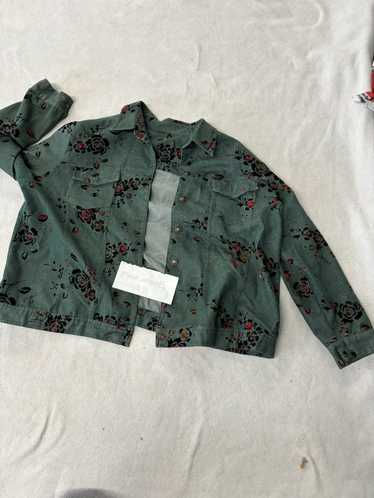Streetwear Velvet floral jacket