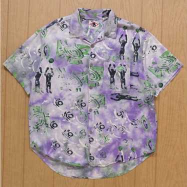 Gotcha 1980s Gotcha Abstract Rayon Shirt