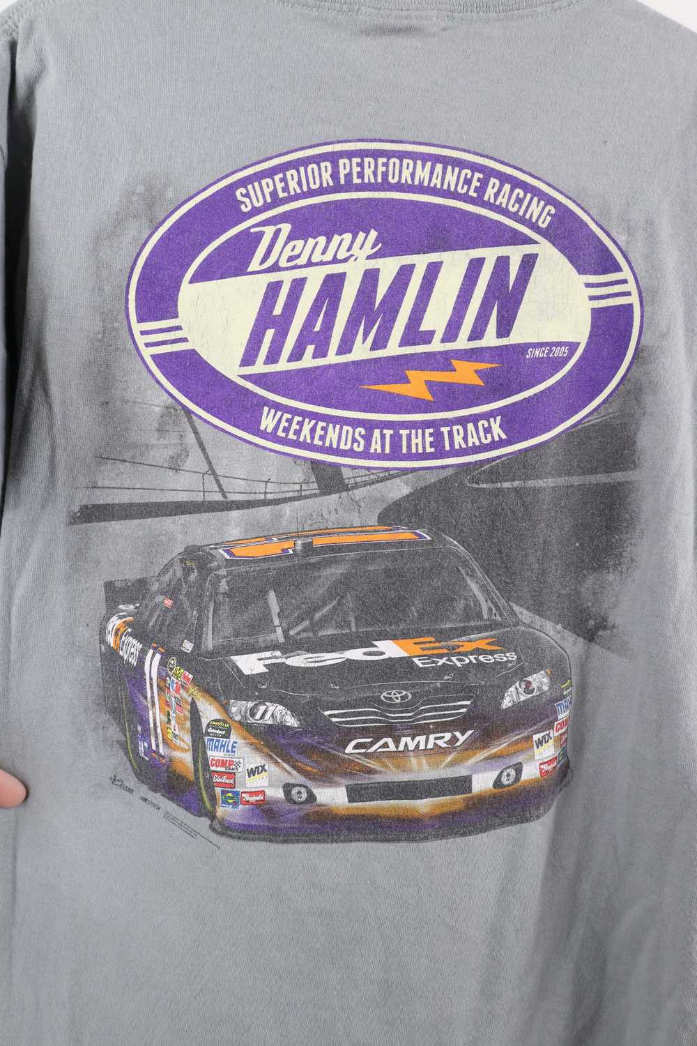 Vintage Vintage NASCAR Distressed Denny Hamlin Ra… - image 10