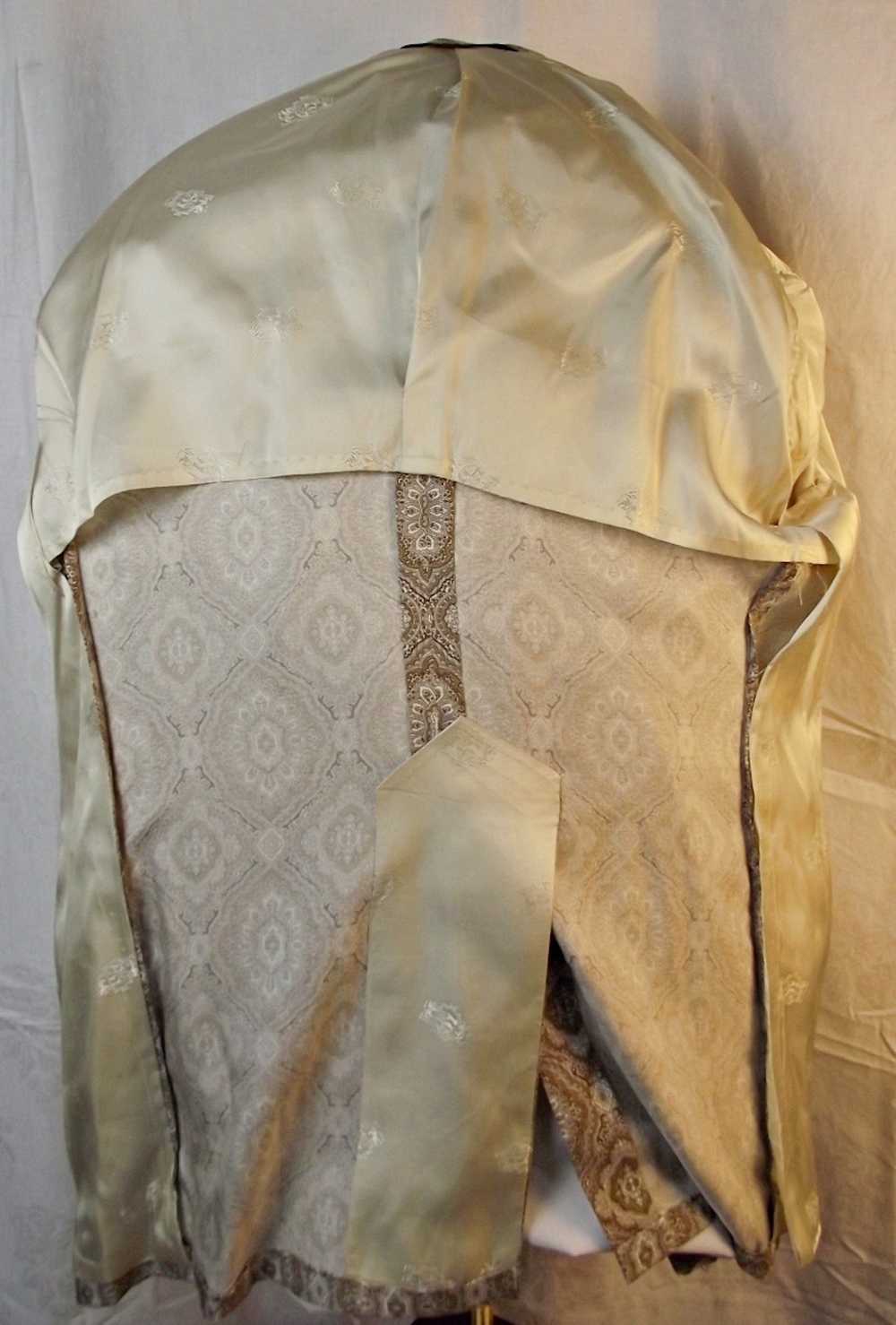 Vintage 1960s Mens 100% Silk Blazer Sport Coat Pa… - image 7
