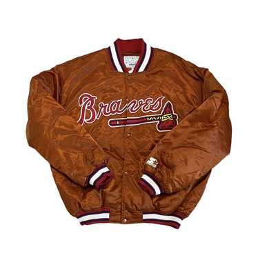 Vintage Atlanta Braves Satin Bomber Jacket Majestic Cooperstown Collection  XL 