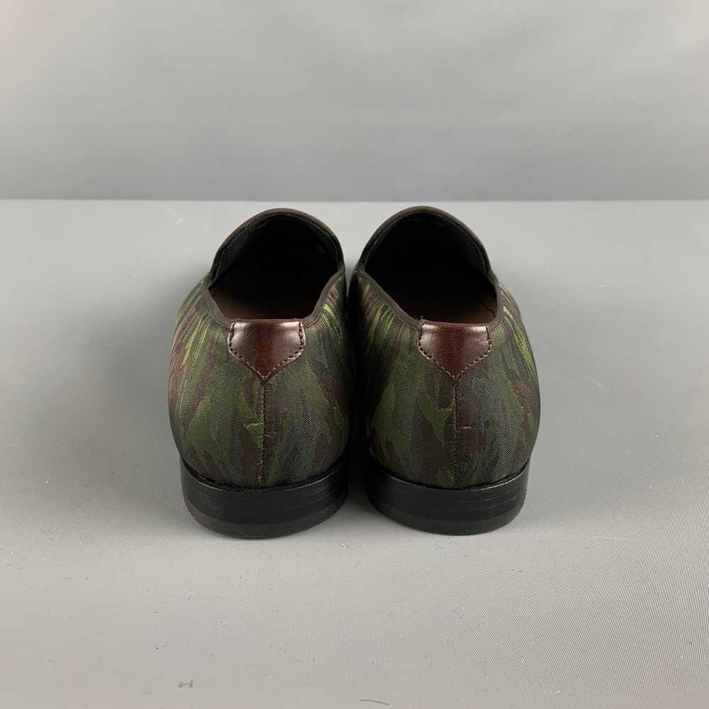 Magnanni Olive Brown Camouflage Silk Slip On Loaf… - image 3