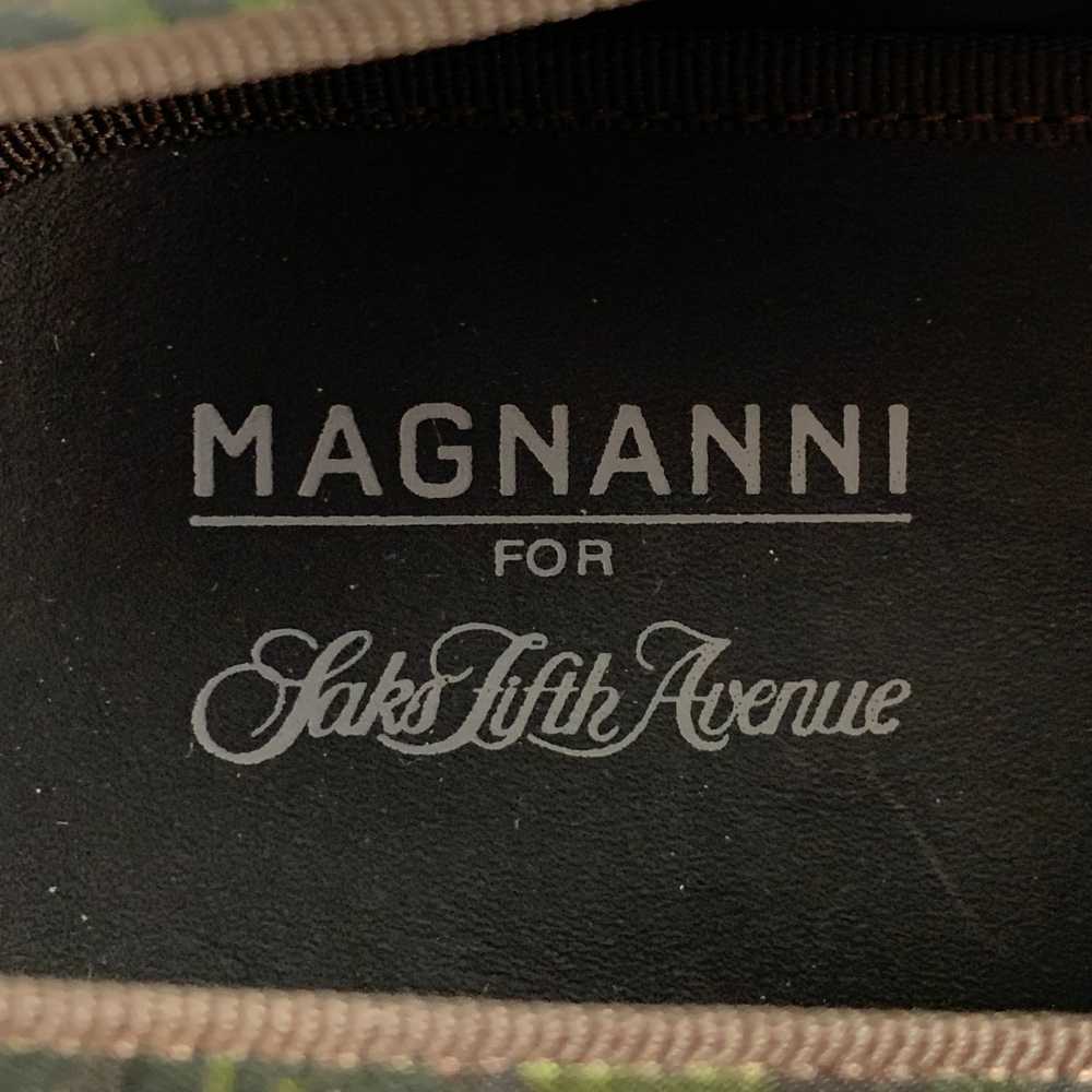 Magnanni Olive Brown Camouflage Silk Slip On Loaf… - image 6