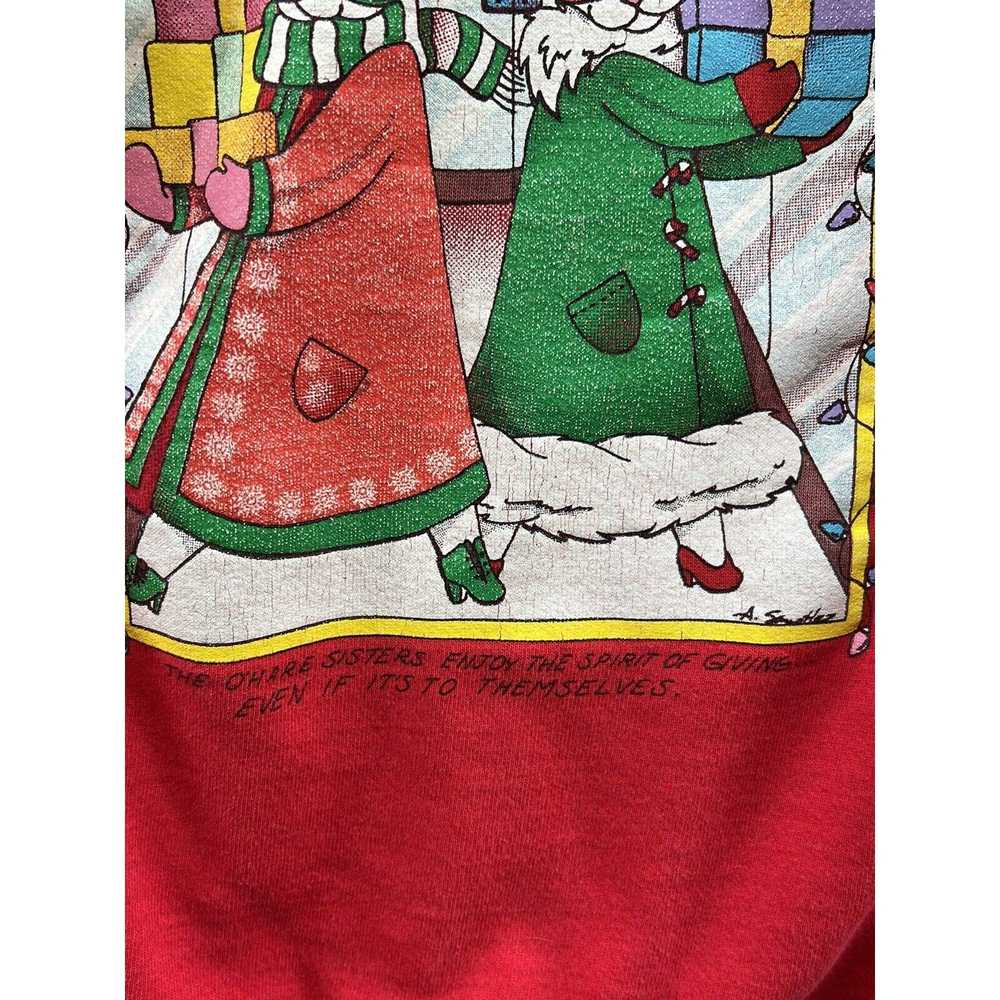 Hanes Hanes Happy Holidays Bunny Sisters Red Swea… - image 5