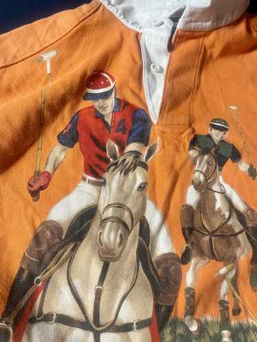 Polo Ralph Lauren Men Classic Vintage Polo Player Horse Graphic Mesh Polo  Shirt