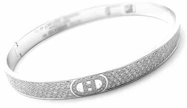 Hermes H D'Ancre 18k White Gold Diamond Small Mod… - image 1