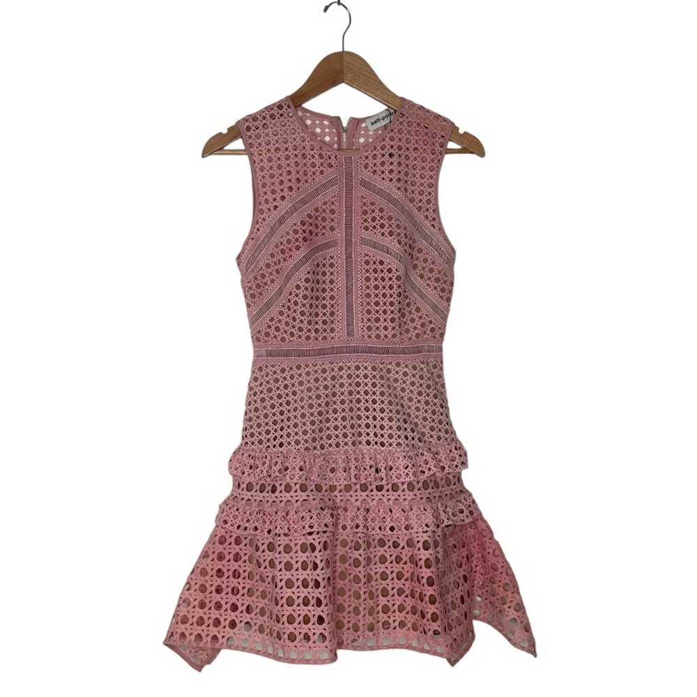 Self-Portrait Self-Portrait Crosshatch Frill Dres… - image 2