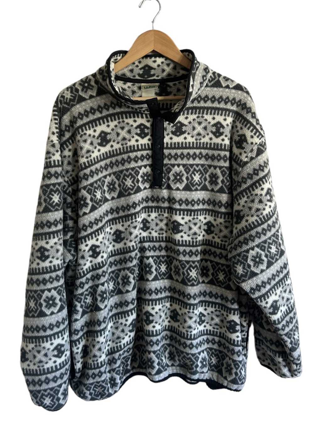 L.L. Bean × Vintage Vintage LL Bean Aztec Fleece - image 1