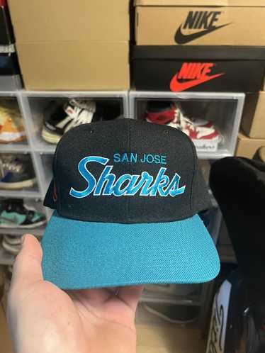 San Jose Sharks: 1990's Embroidered Spellout Snapback – National Vintage  League Ltd.