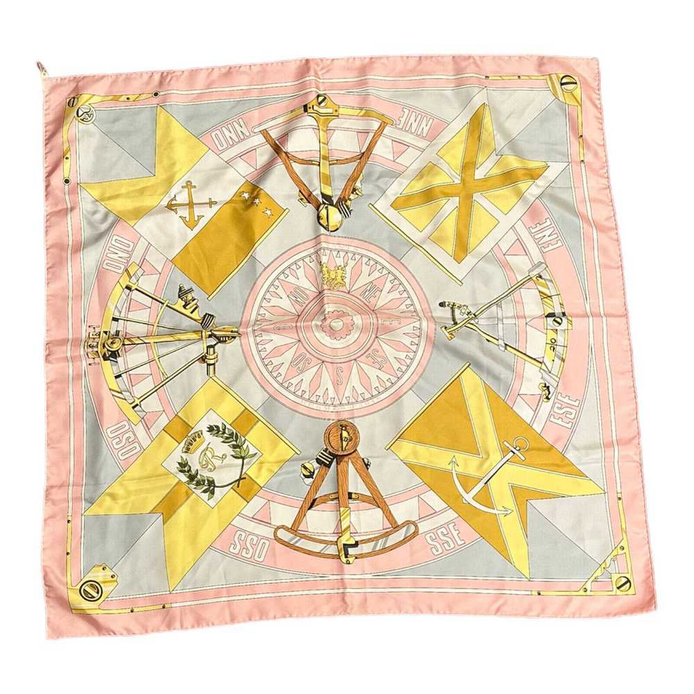 Hermes Carre Sextants Nautical Vintage 90cm Light… - image 1