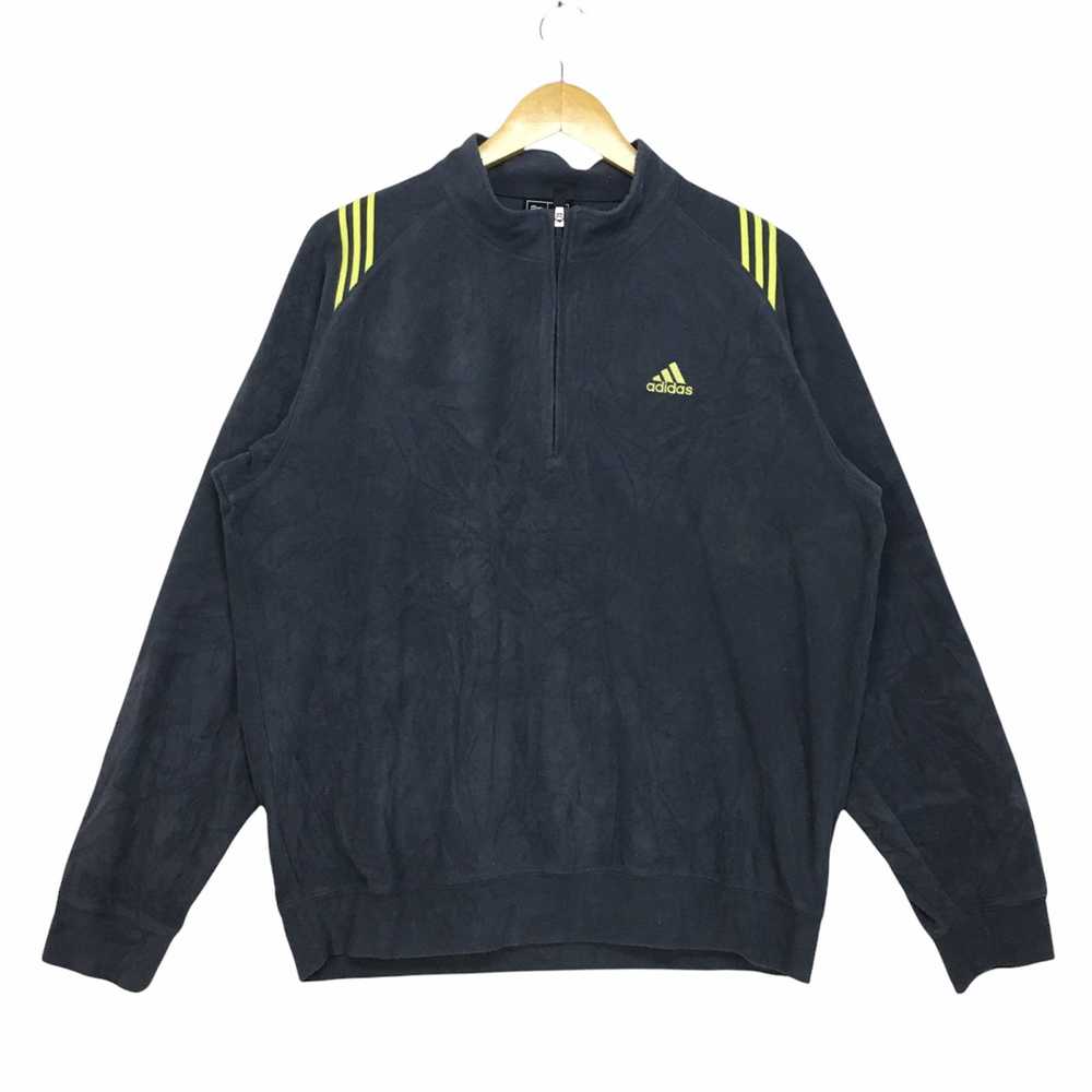 Adidas Vtg ADIDAS ORIGINALS 3 Stripes Quarter Zip… - image 1