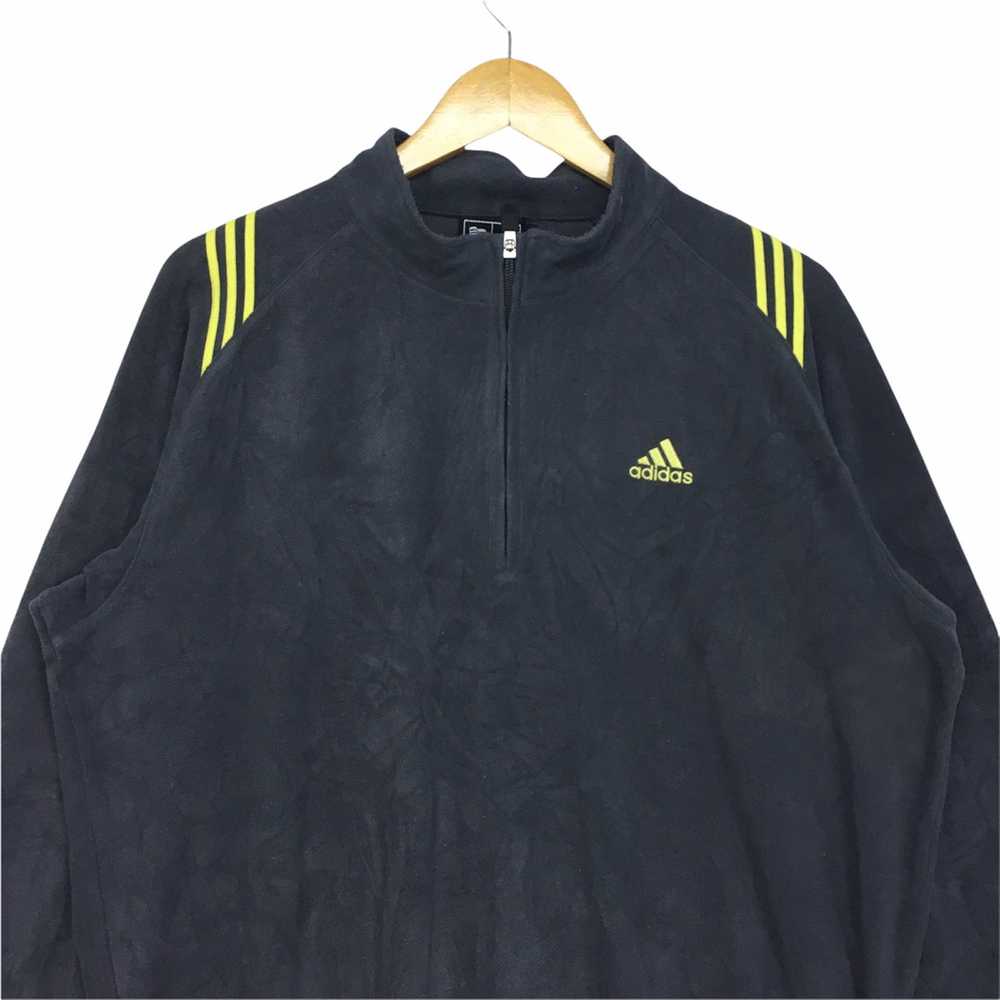 Adidas Vtg ADIDAS ORIGINALS 3 Stripes Quarter Zip… - image 2