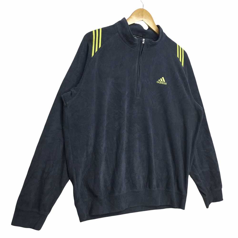 Adidas Vtg ADIDAS ORIGINALS 3 Stripes Quarter Zip… - image 3