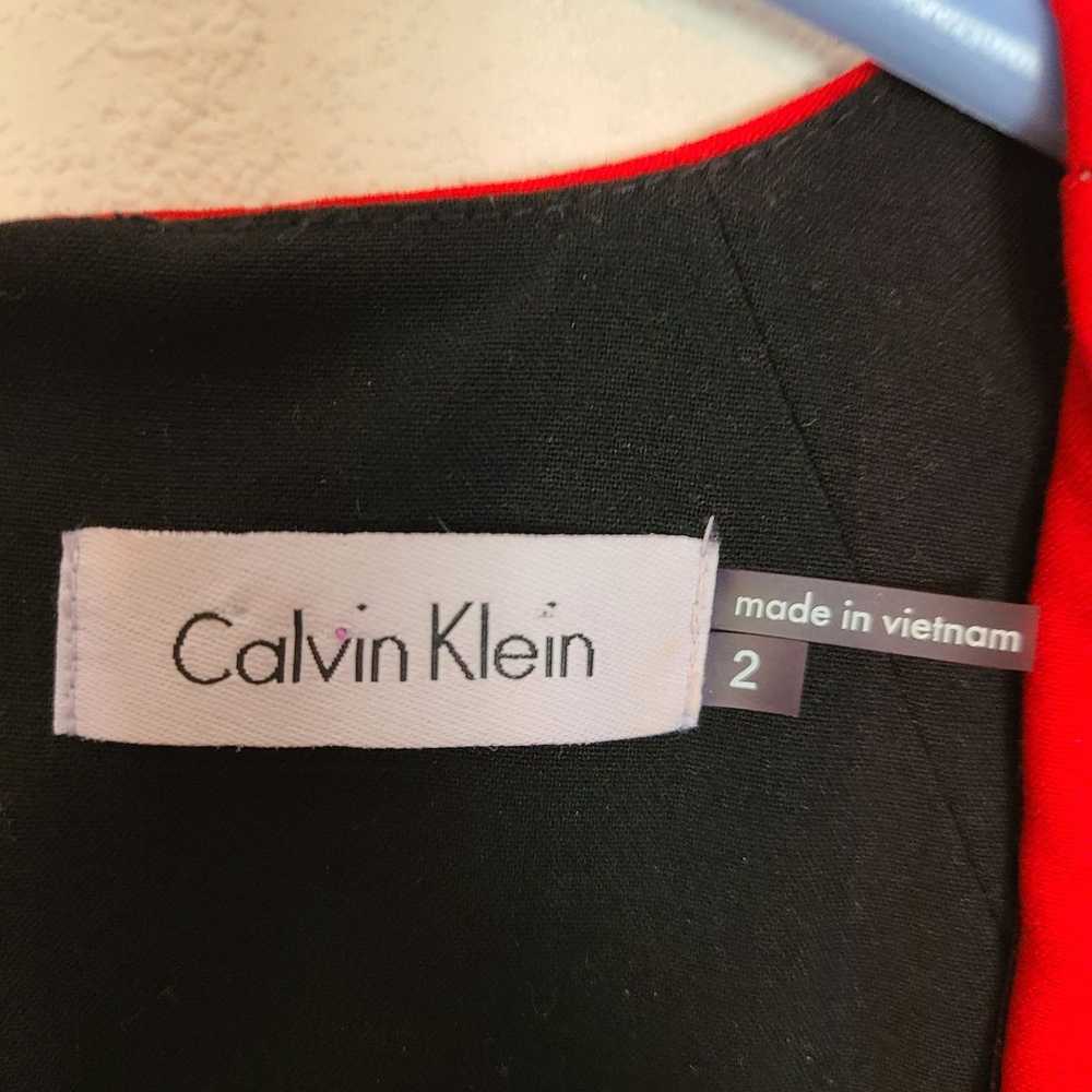 Calvin Klein Calvin Klein Womens 2 Red 3/4 Sleeve… - image 5
