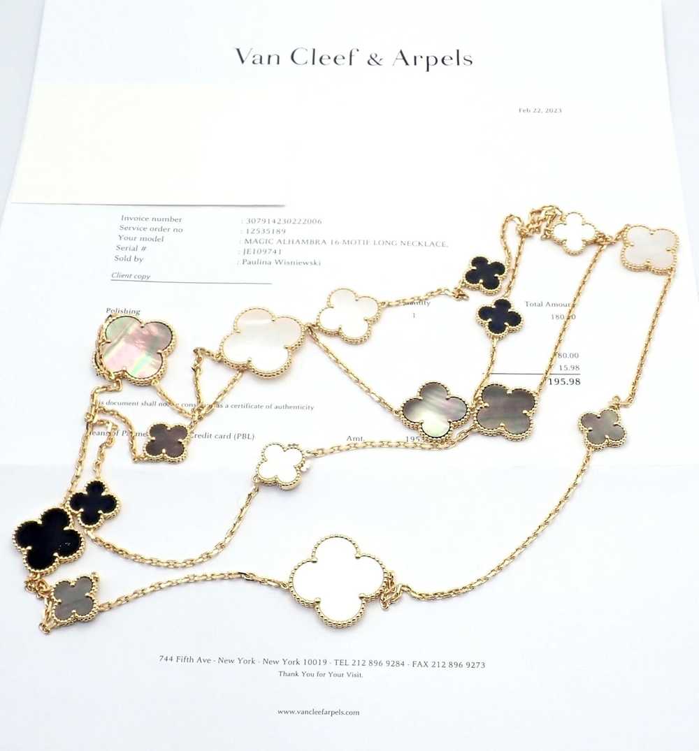 Van Cleef & Arpels 18k Gold Magic Alhambra Mother… - image 12