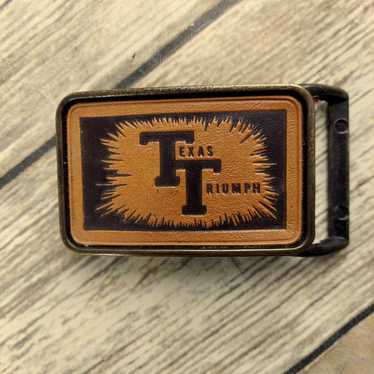 Other Texas Triumph Belt Buckle Vintage Western R… - image 1