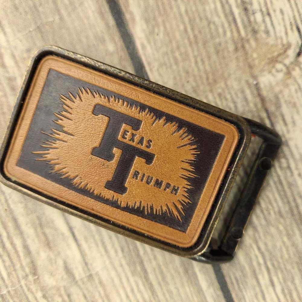 Other Texas Triumph Belt Buckle Vintage Western R… - image 5