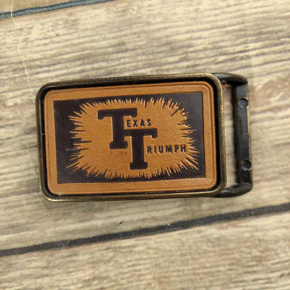 Other Texas Triumph Belt Buckle Vintage Western R… - image 6