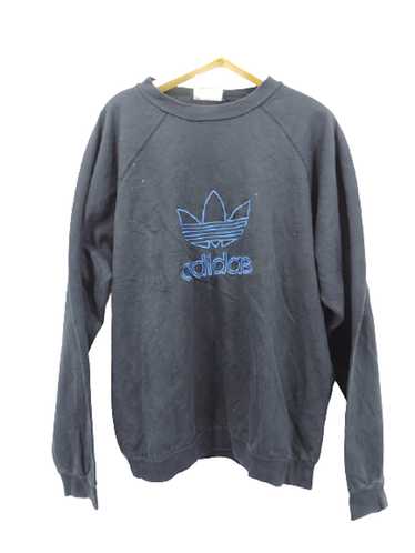 Vintage Adidas Yellow Crew Sweatshirt Men Size Large Shag Logo