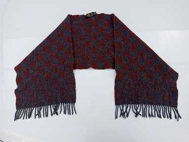 Fendi × Luxury Fendi Checkered Wool Scarf Made in… - image 1