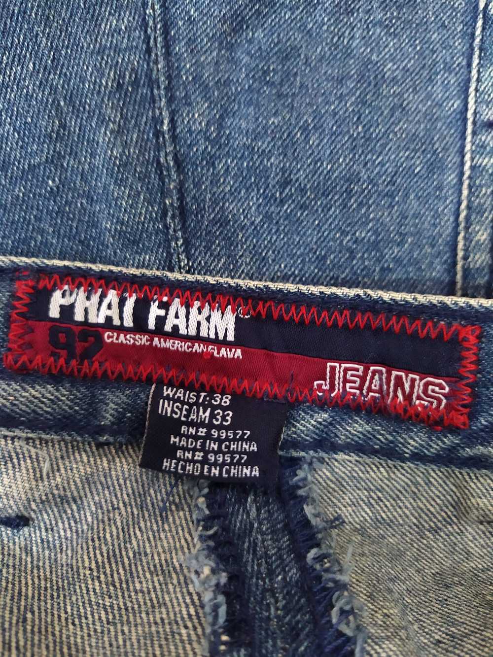 Phat Farm × Vintage 90s PHAT FARM BAGGY DENIM PAI… - image 11