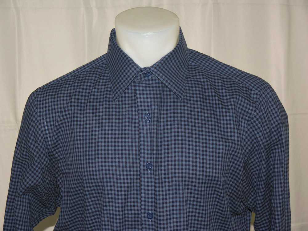 Hamilton Shirt Co. Custom Blue Check Spread Colla… - image 4