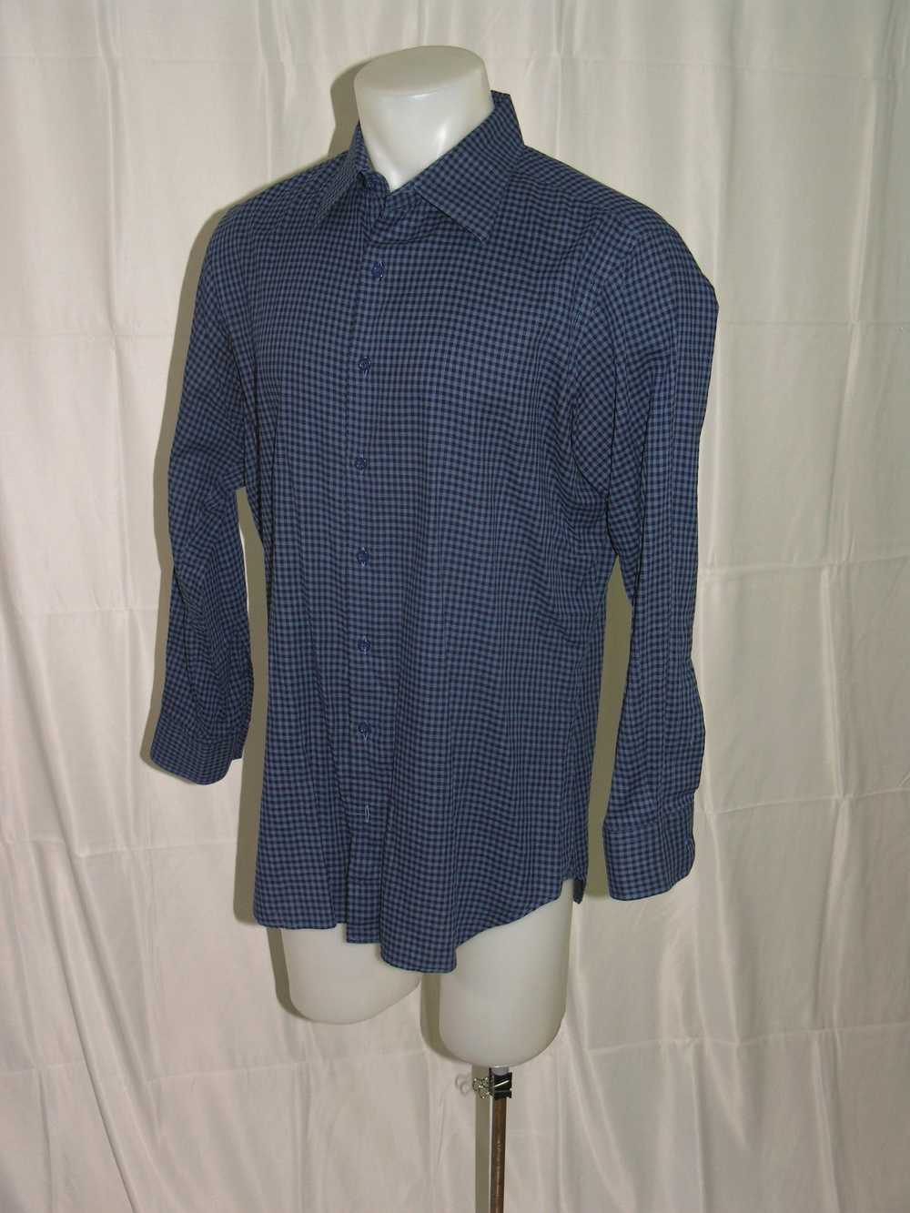 Hamilton Shirt Co. Custom Blue Check Spread Colla… - image 5