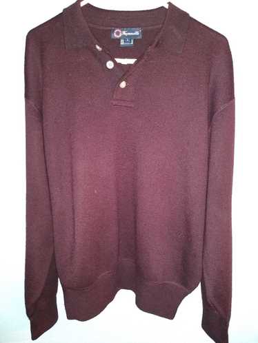 Faconnable 100% Merino Wool Polo Knit Sweater