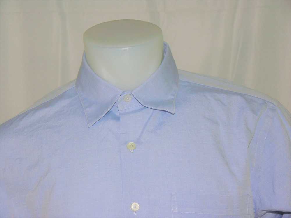 Custom × Hamilton Shirt Co. Solid Blue Dress Shir… - image 2