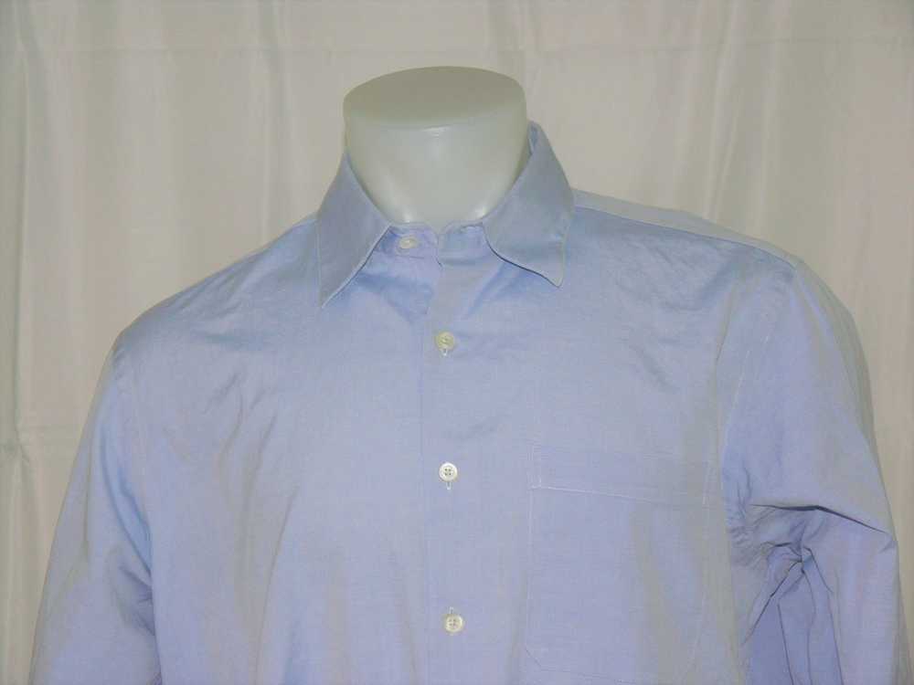 Custom × Hamilton Shirt Co. Solid Blue Dress Shir… - image 3