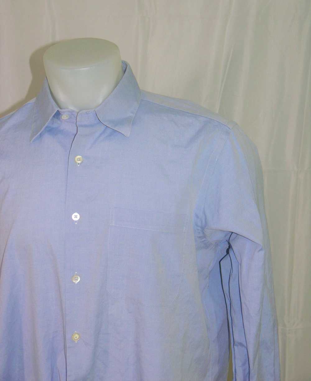 Custom × Hamilton Shirt Co. Solid Blue Dress Shir… - image 4