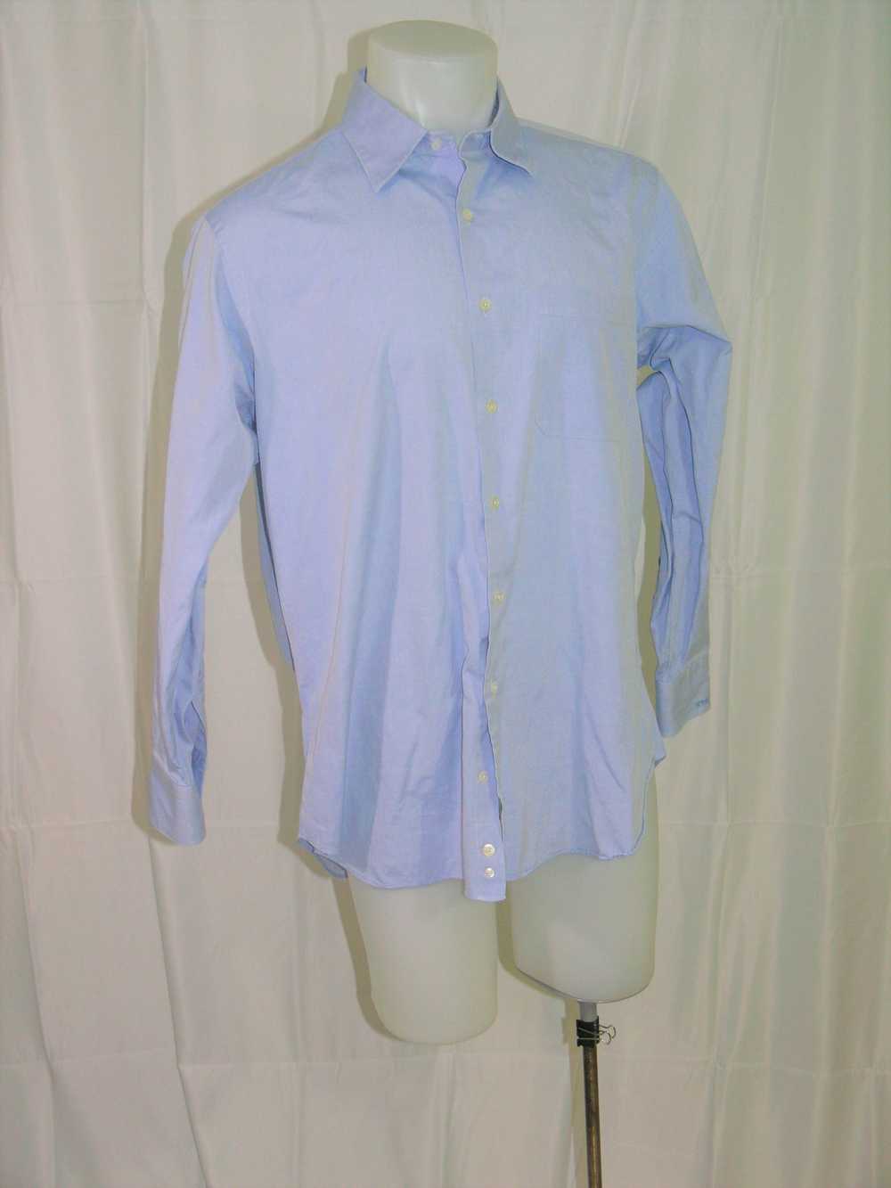 Custom × Hamilton Shirt Co. Solid Blue Dress Shir… - image 6