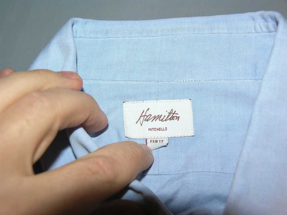 Custom × Hamilton Shirt Co. Solid Blue Dress Shir… - image 9