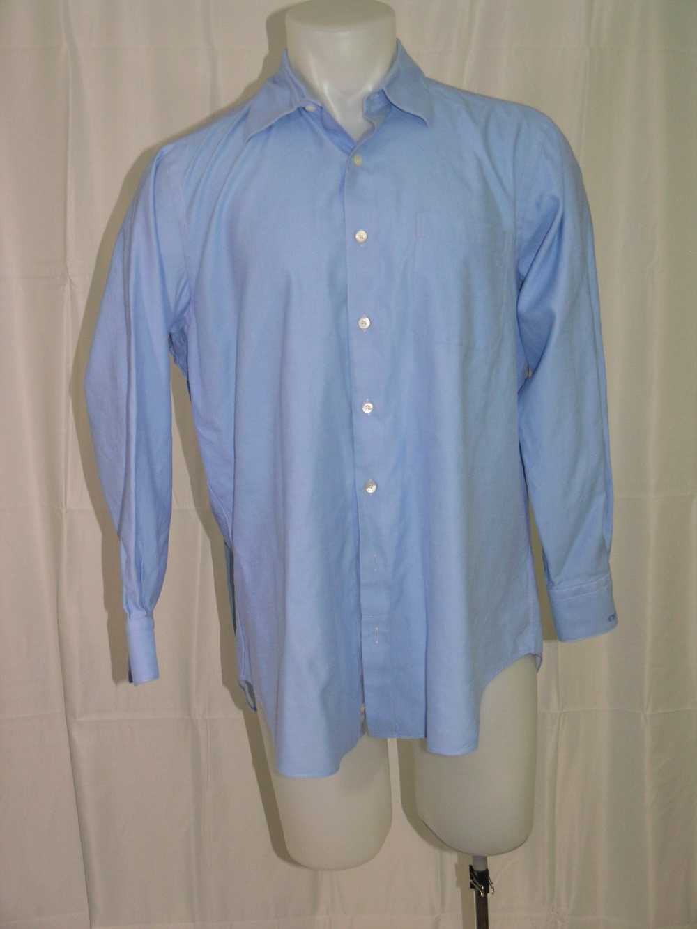 Custom × Hamilton Shirt Co. Blue Subtle Honeycomb… - image 1
