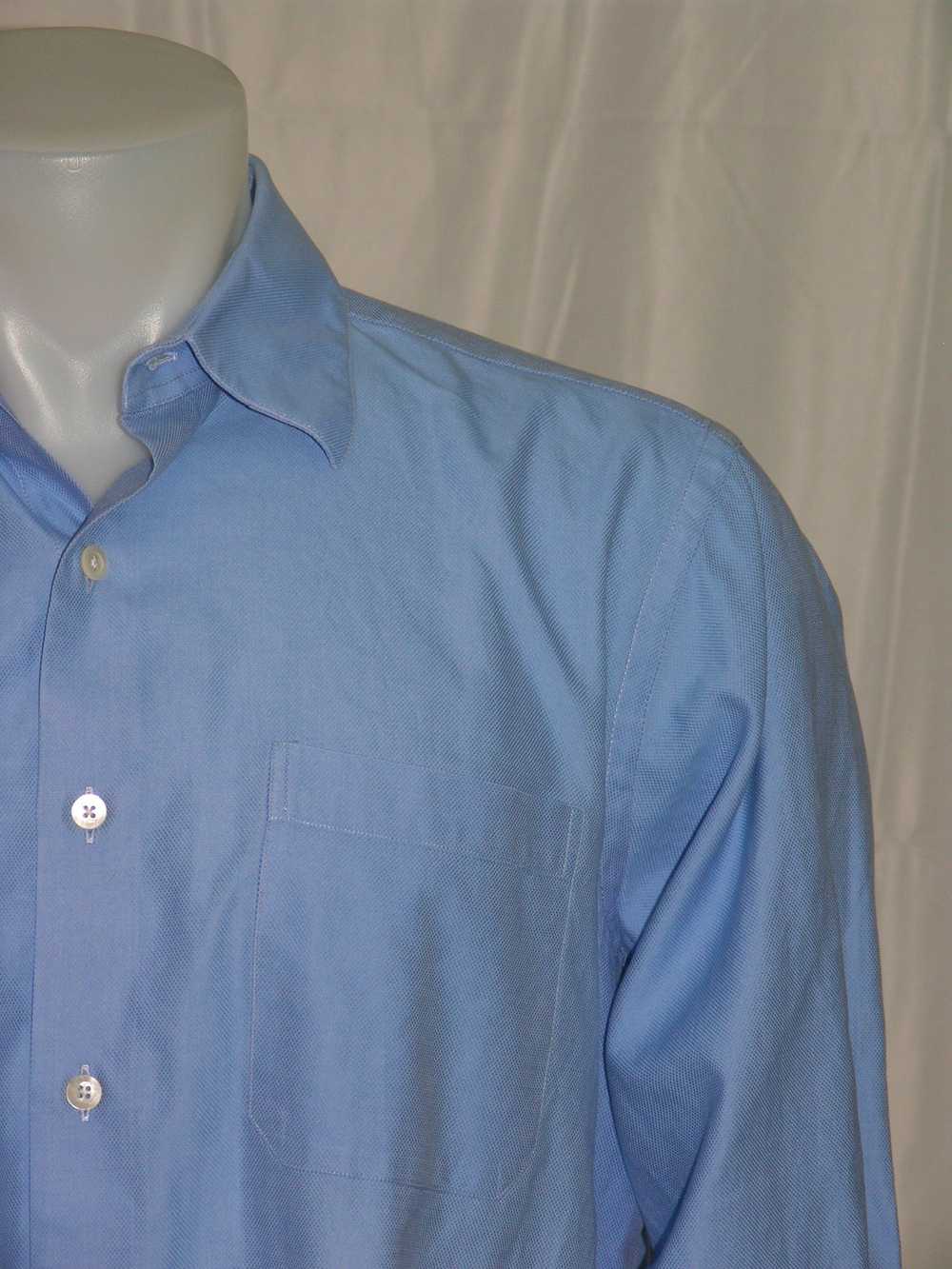 Custom × Hamilton Shirt Co. Blue Subtle Honeycomb… - image 4