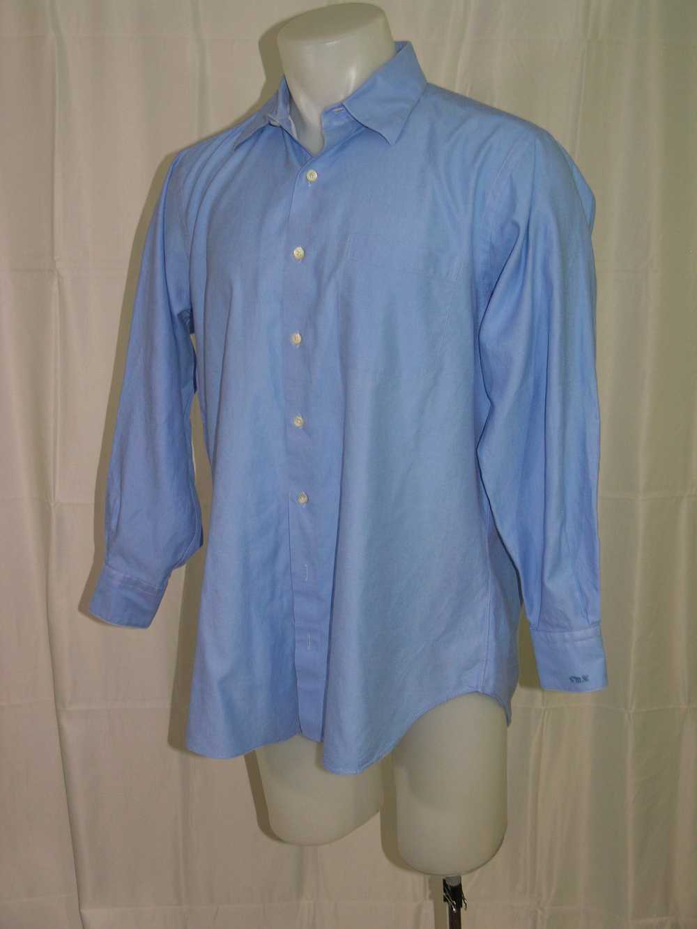 Custom × Hamilton Shirt Co. Blue Subtle Honeycomb… - image 5