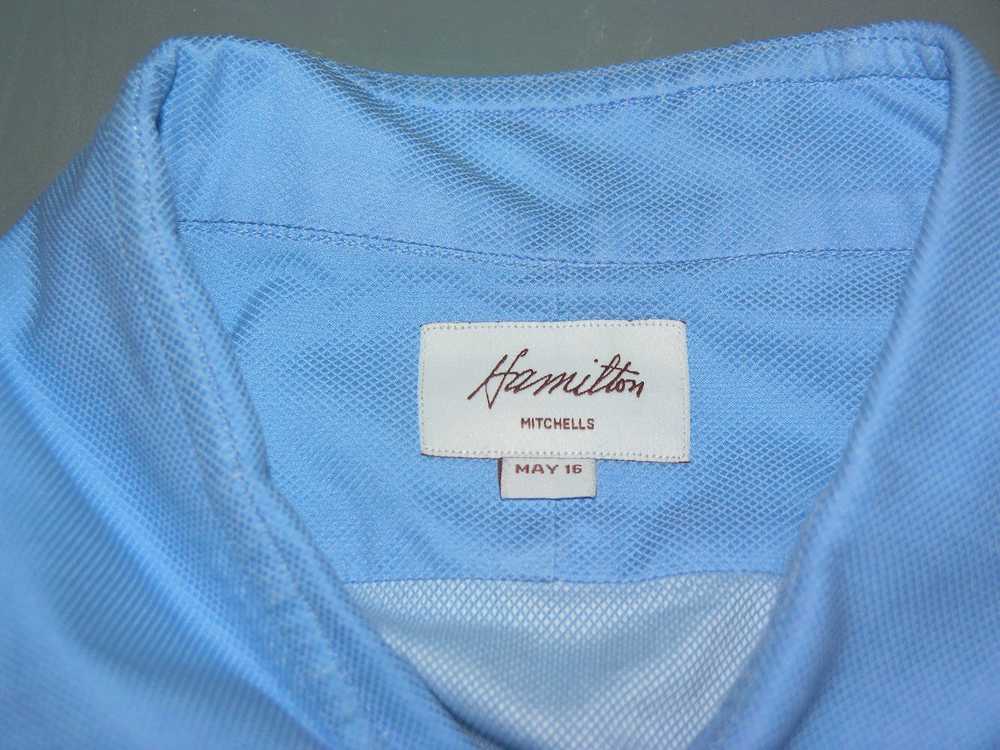 Custom × Hamilton Shirt Co. Blue Subtle Honeycomb… - image 9