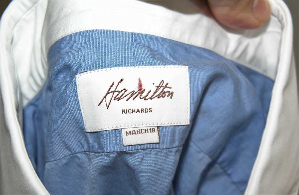 Custom × Hamilton Shirt Co. Solid Blue Contrast C… - image 9