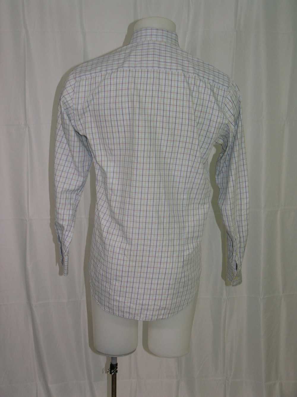Etro Blue Plaid Cotton Oxford Collar Button Down … - image 7