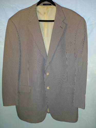 Joseph Abboud Vintage 90's 2 Button Seersucker Bla