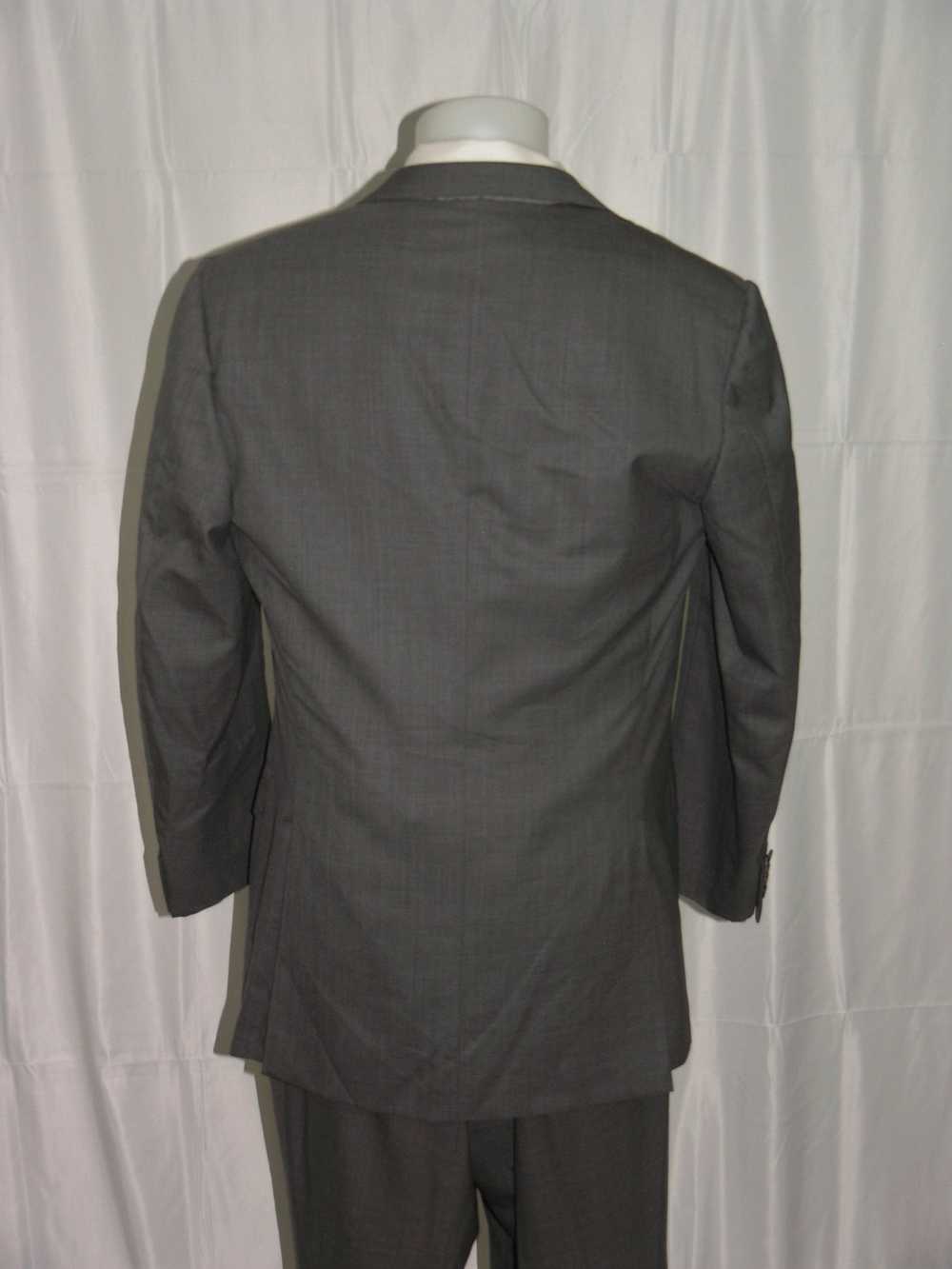 Ermenegildo Zegna Vintage Gray Chevron Weave Thre… - image 8