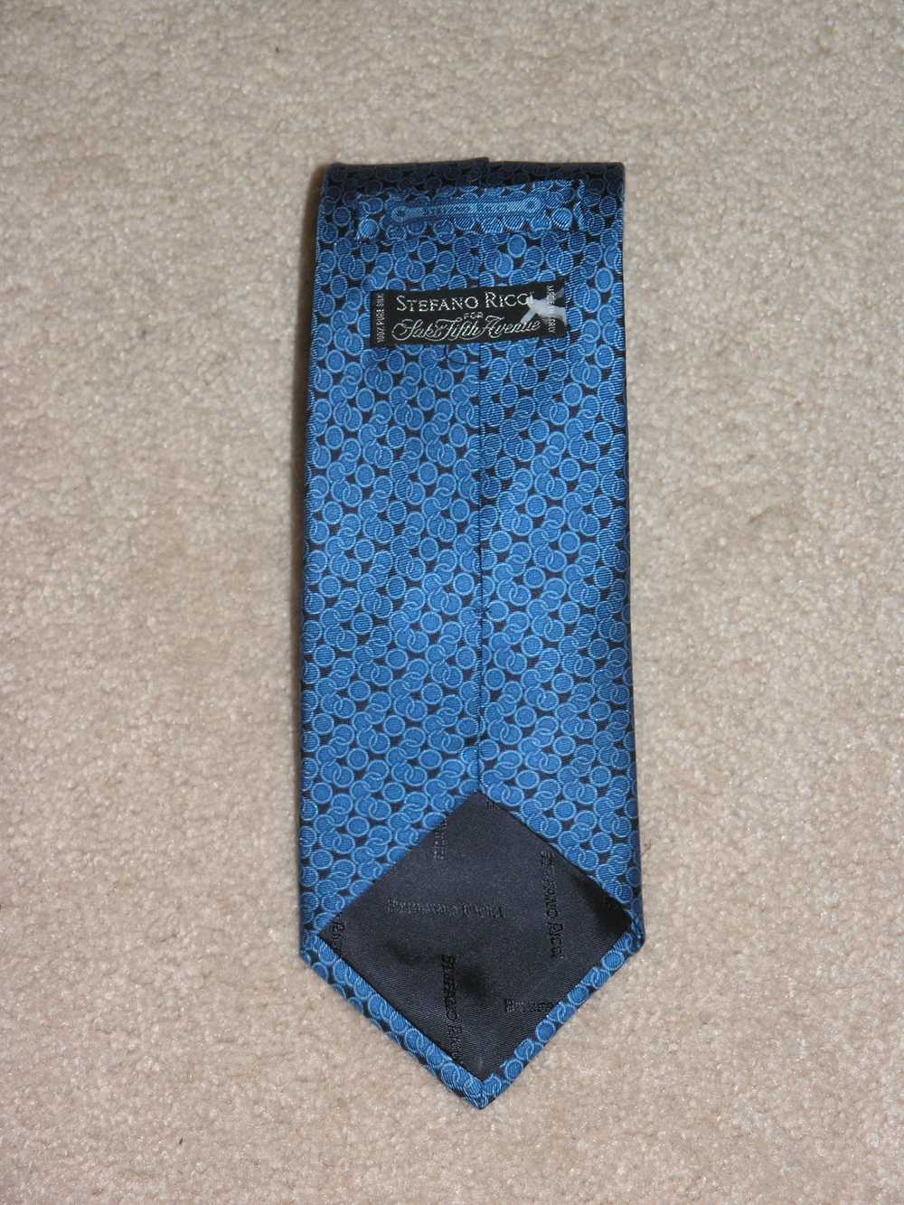 Stefano Ricci - Blue silk tie in pattern pattern CXDD41070 buy at Symbol
