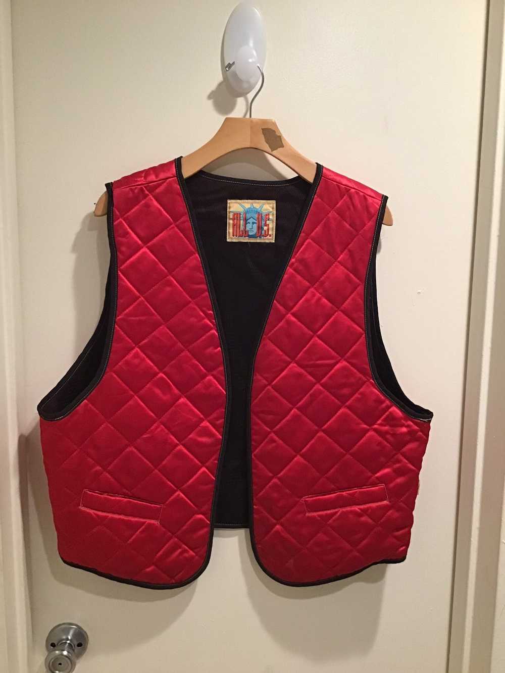 Vintage 90s Shiny Diamond Quilted Puffer Hip Hop … - image 3