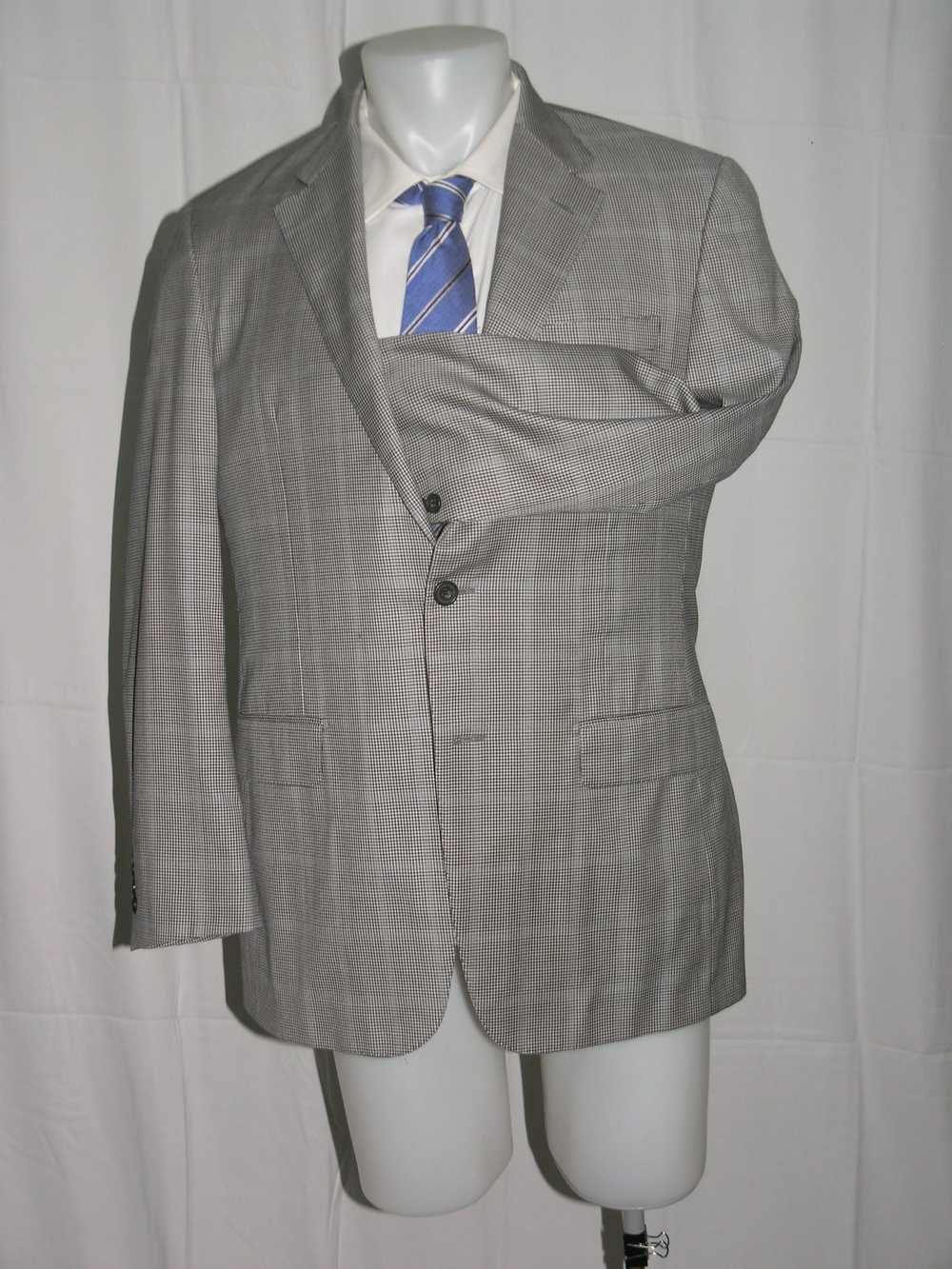 Hickey Freeman Addison Plaid Two Button Blazer - image 4